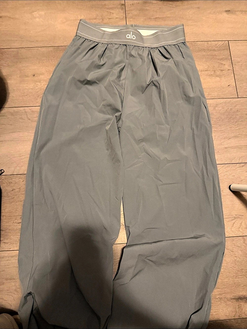 Alo Gray Nylon Jogger Pants Size Small Like New